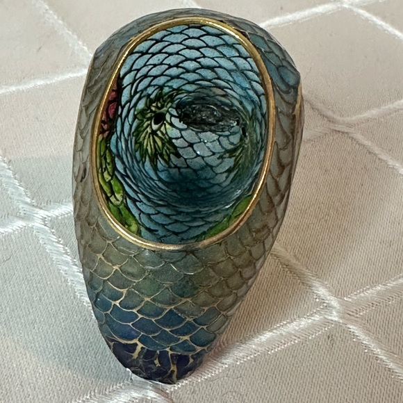 Vintage Chinese Plique A Jour Cloisonne Transparent Enamel Mandarin Ducks - Picture 14 of 16